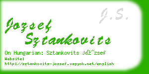 jozsef sztankovits business card